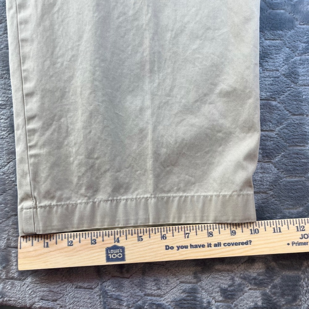 Eddie Bauer Chino Pants Mens 44 Tall Khaki Classic Fit 100% Cotton Fal 07 - Picture 8 of 9